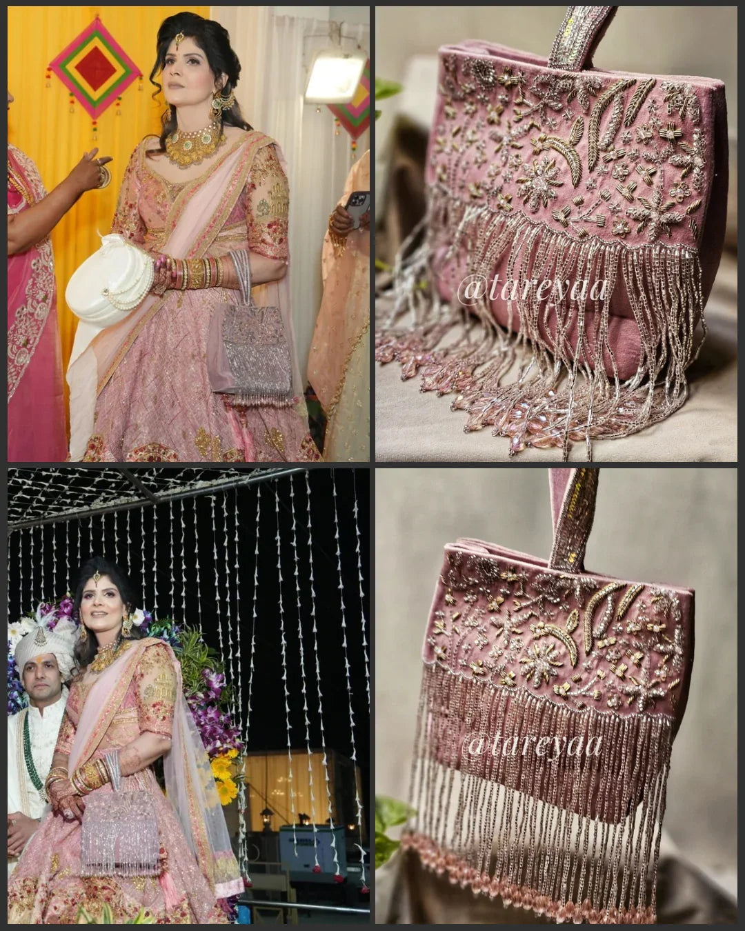 Flamingo Pink Indian Bag - Tareyaa