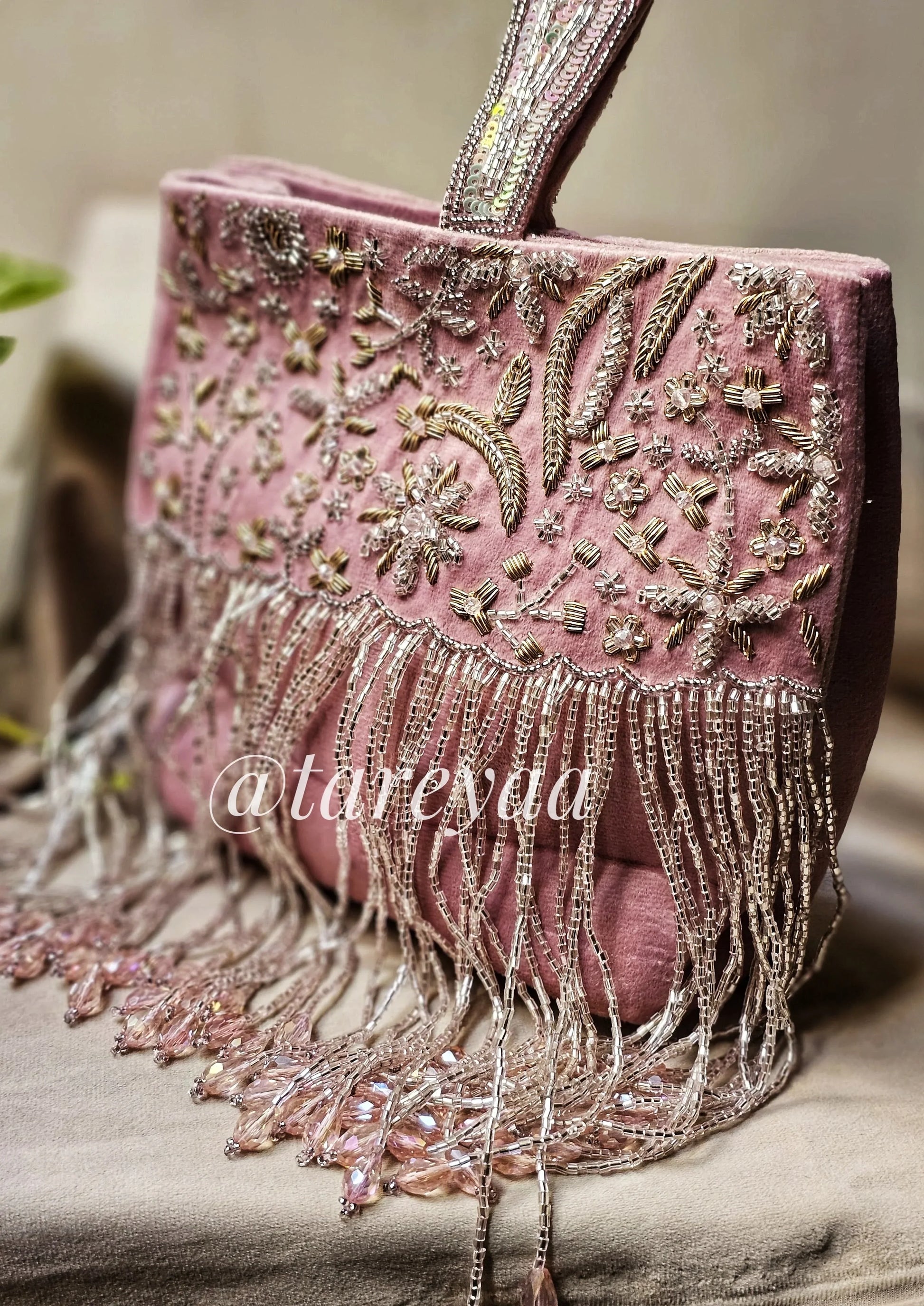 Flamingo Pink Indian Bag - Tareyaa