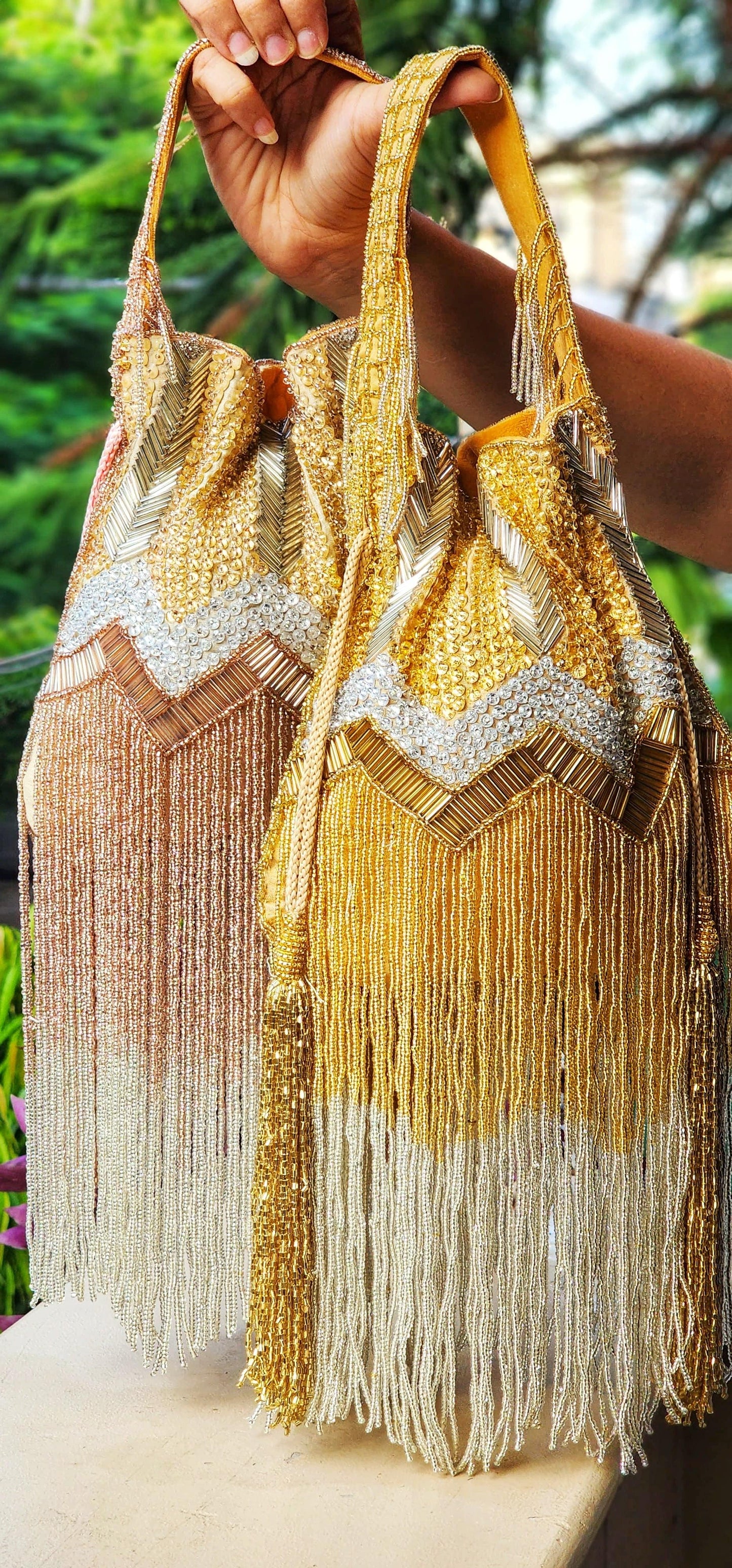 Angel Fall wedding potli bags - Tareyaa