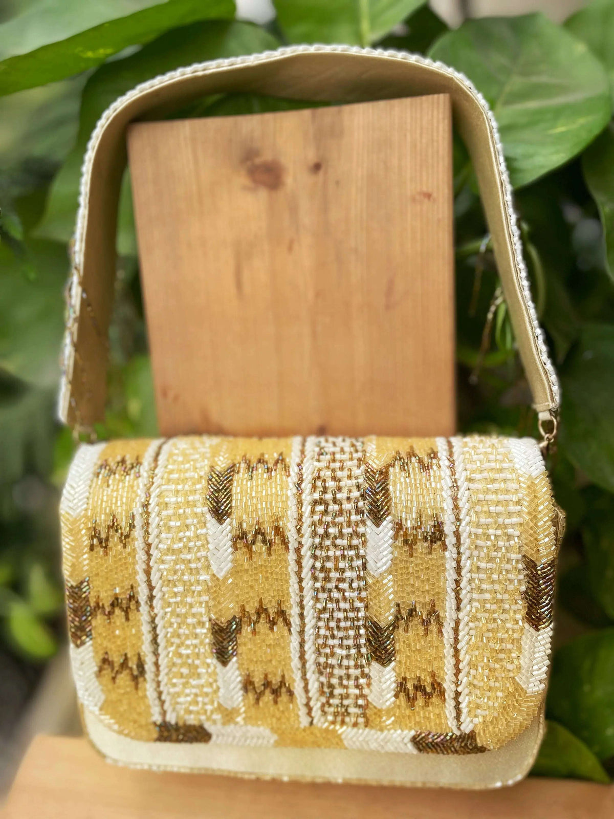 Aztec Sling bohemian bag with handle - Tareyaa