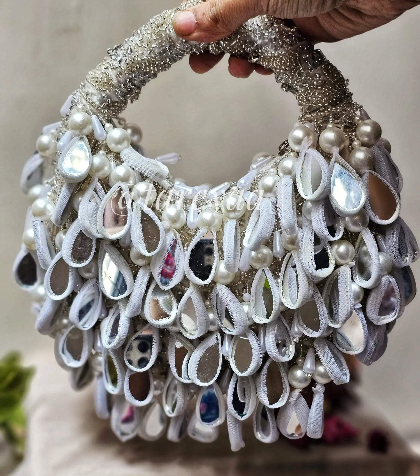 Garba mirror bag with handle - Tareyaa