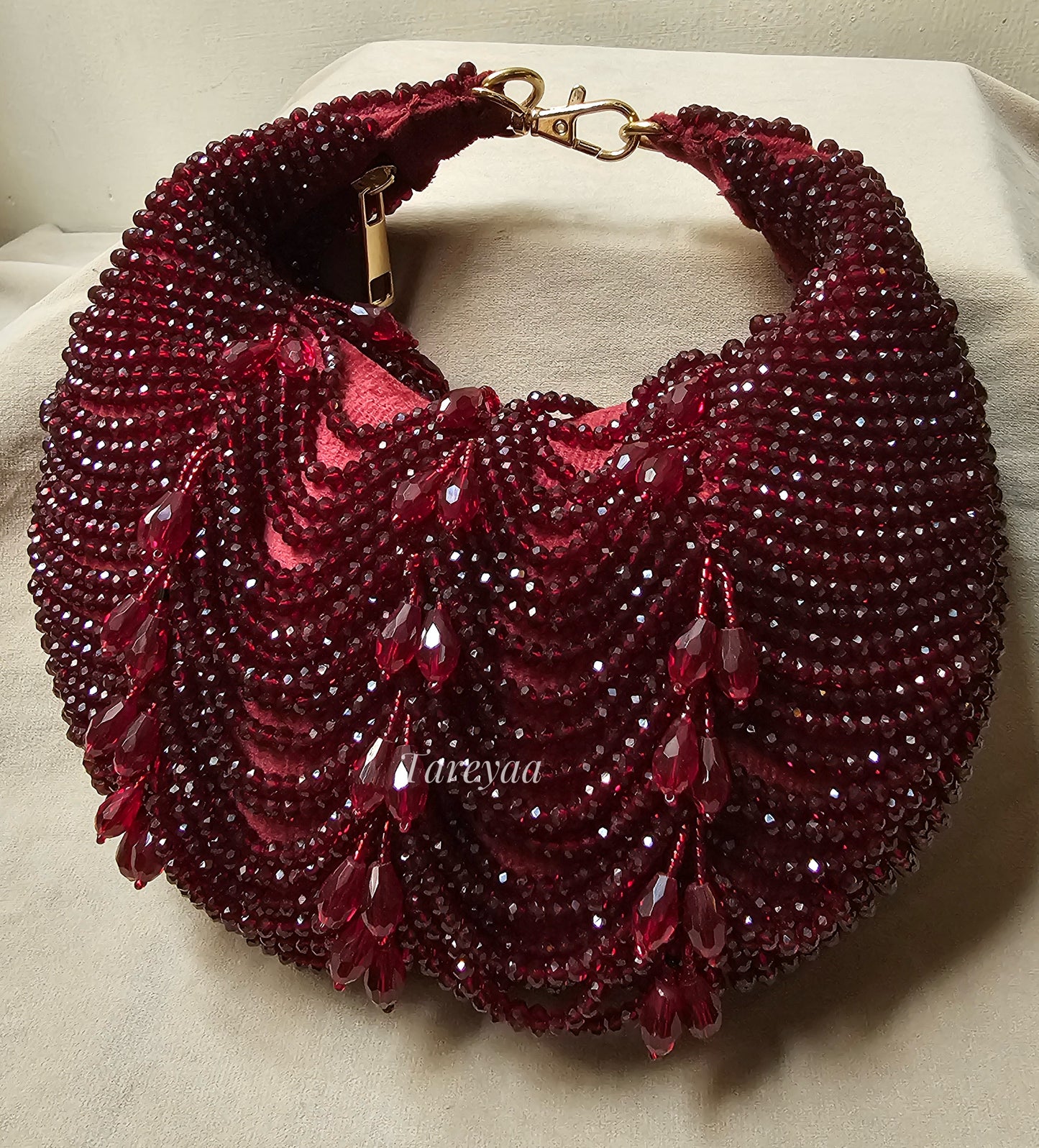 Crescent Bag - Royale Maroon Aura