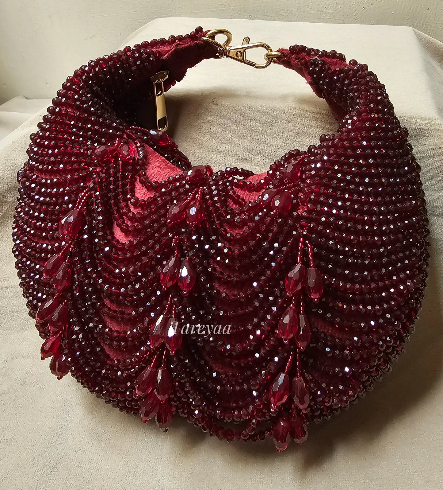 Crescent Bag - Royale Maroon Aura - Tareyaa