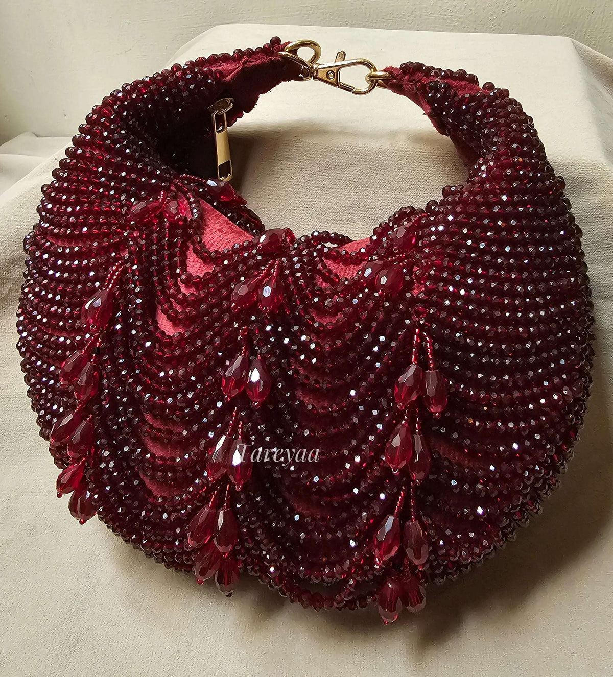 Crescent Bag - Royale Maroon Aura - Tareyaa