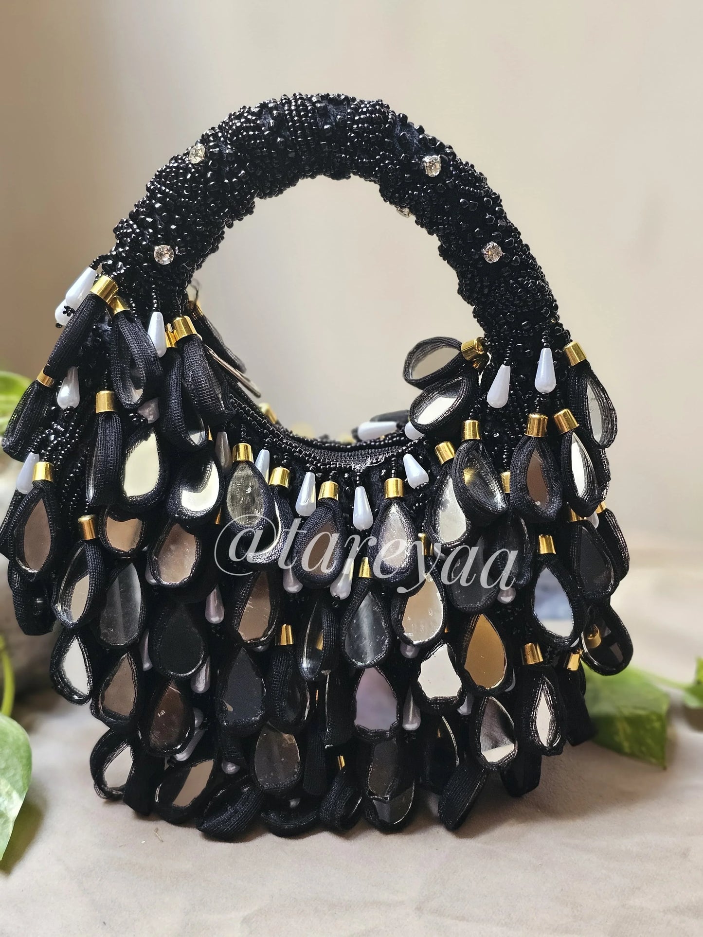 Garba mirror bag with handle - Tareyaa
