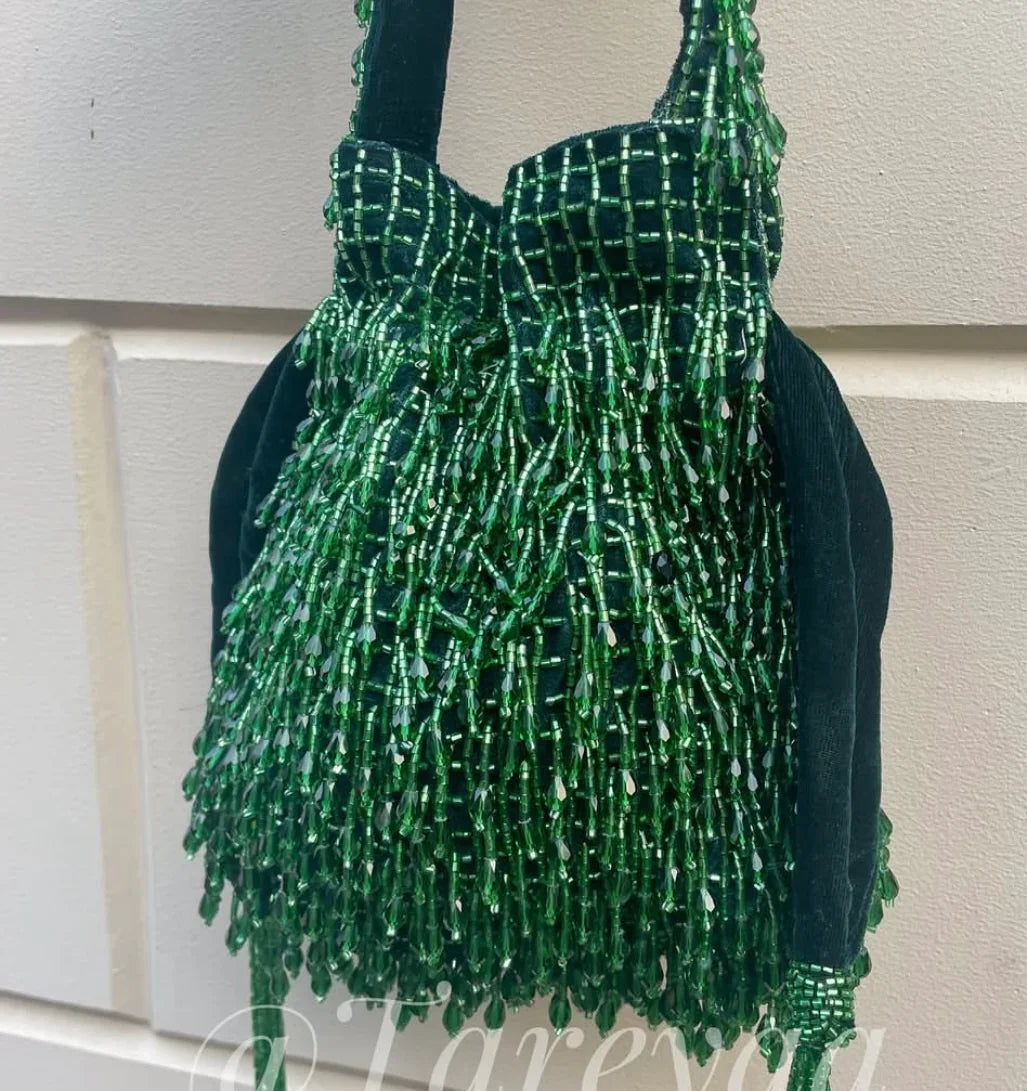 Greenr Bead Potli - Tareyaa