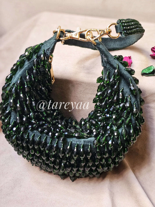 Savannah Green Moon Bag - Tareyaa