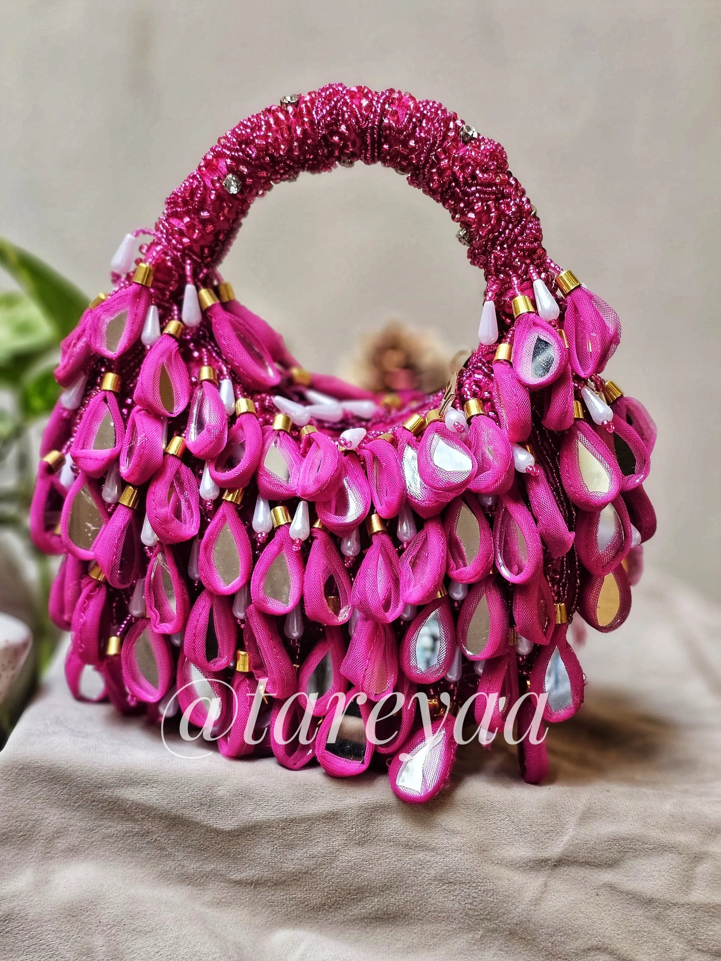 Garba mirror bag with handle - Tareyaa