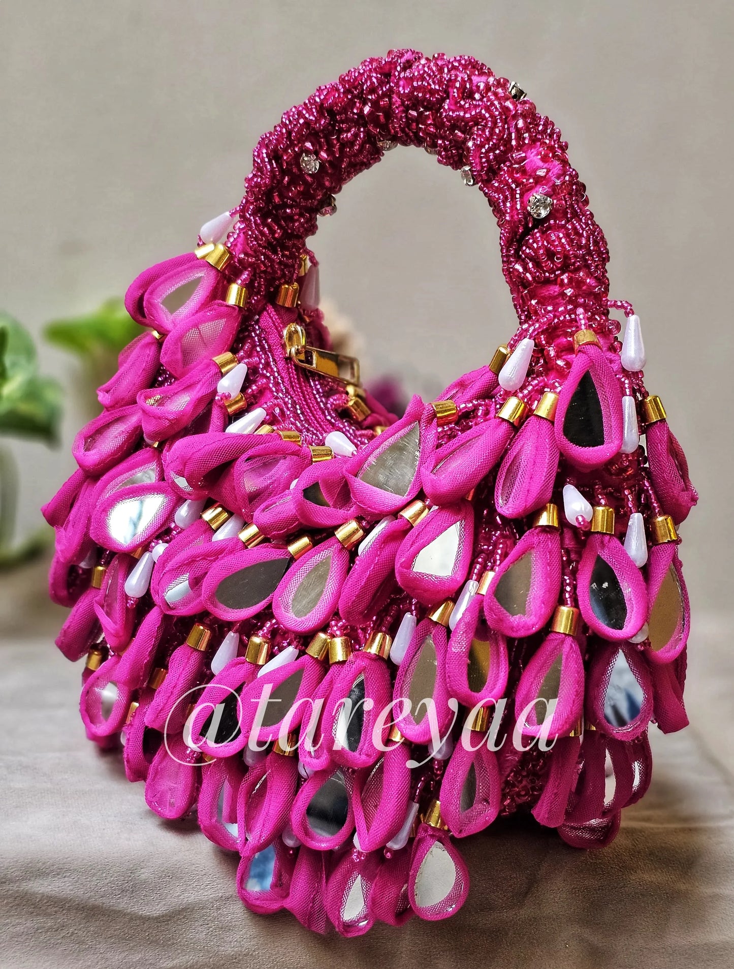 Garba mirror bag with handle - Tareyaa
