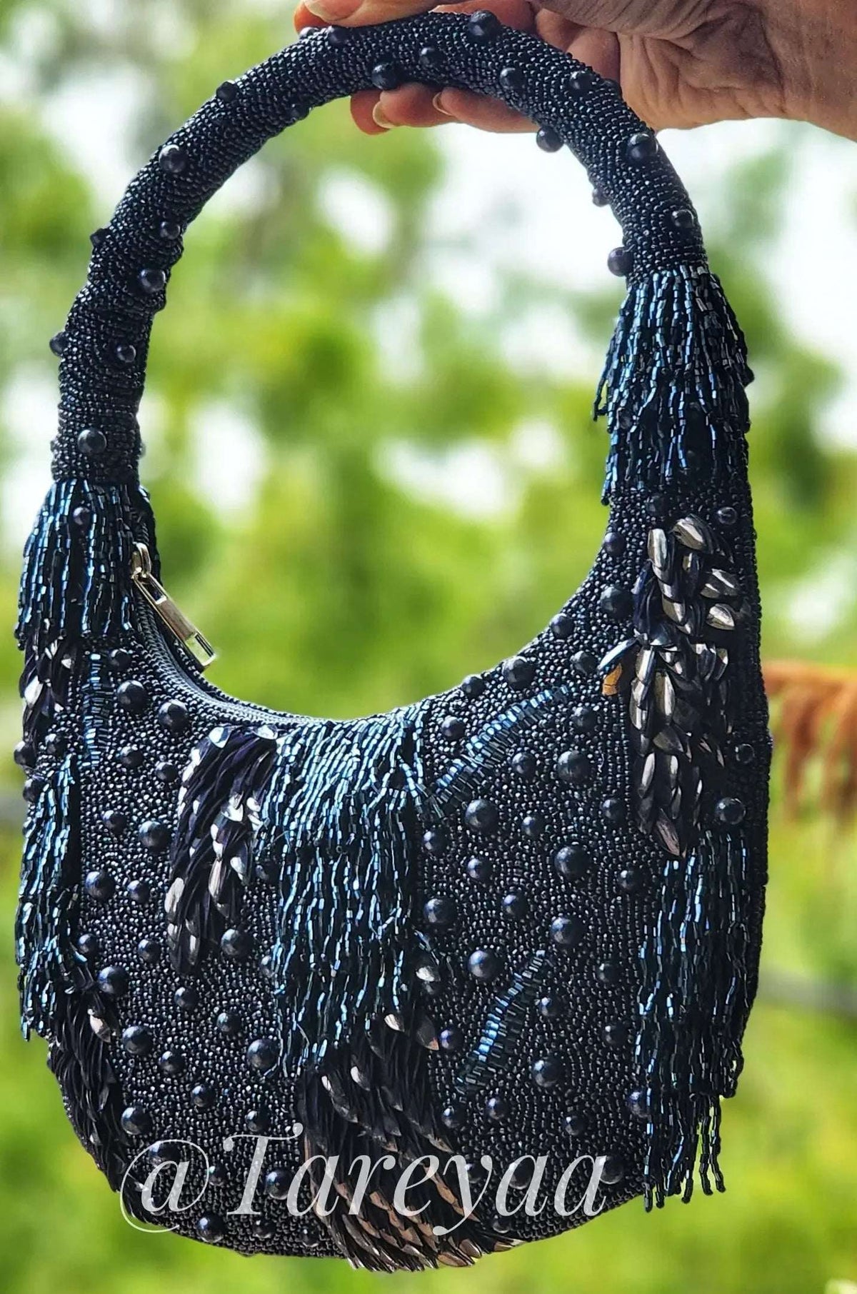 Avatar royale blue designer bag - Tareyaa