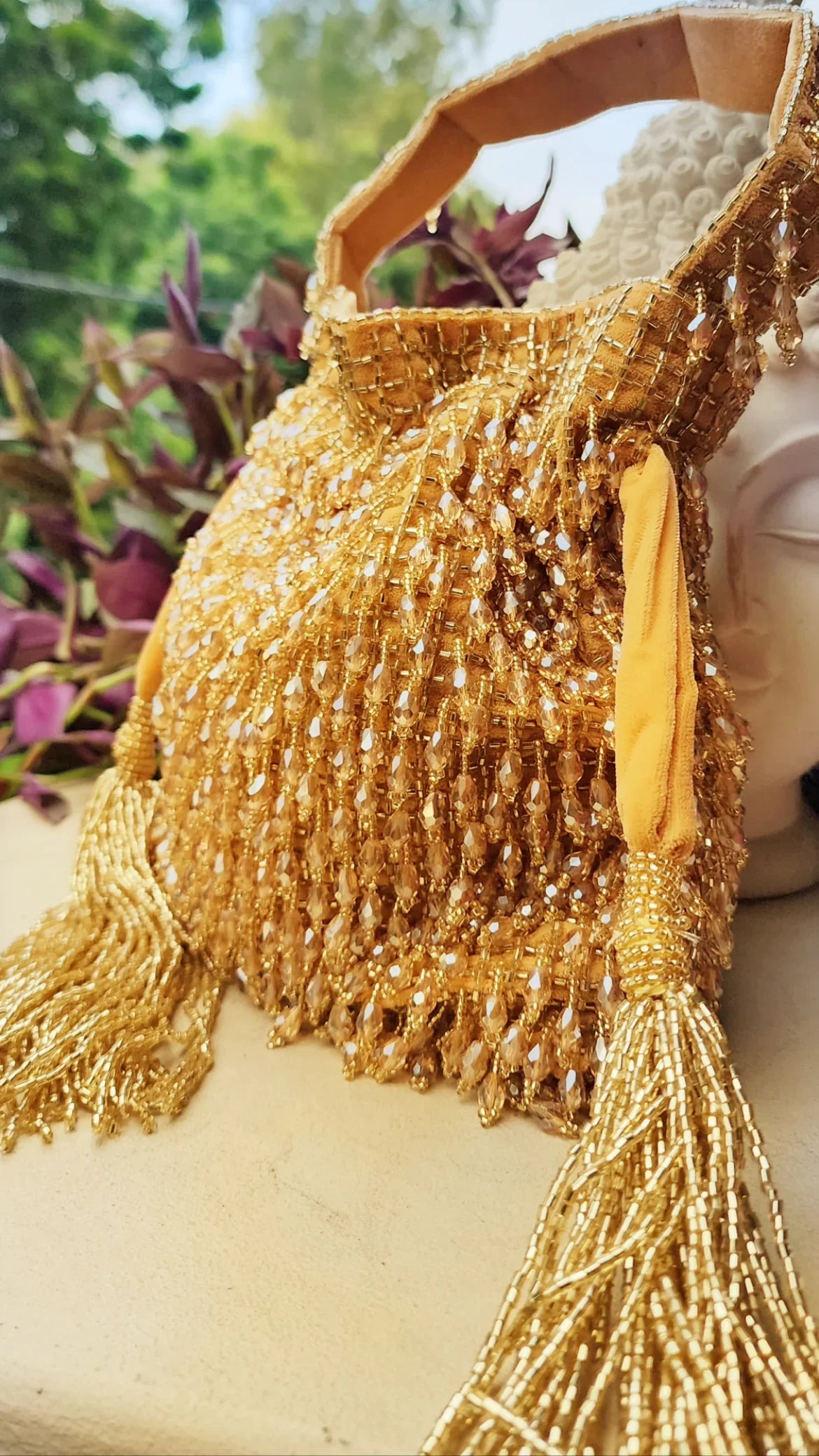 Kylie Festive beaded potli - Tareyaa