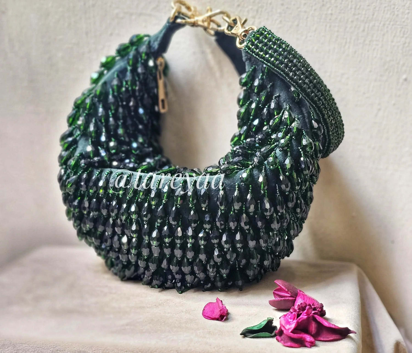 Savannah Green Moon Bag - Tareyaa