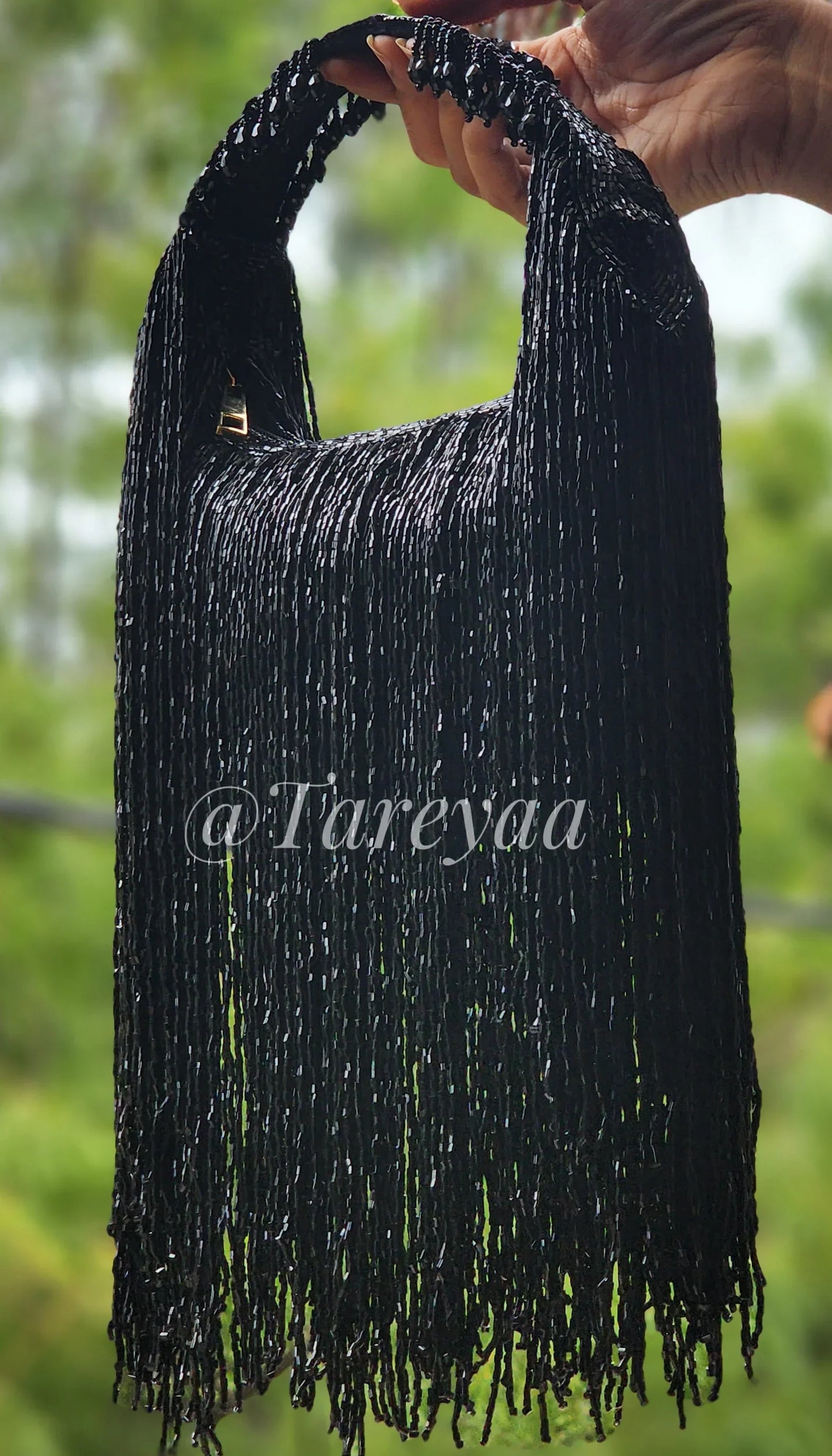 Shimmy Embellished bag with handle - Tareyaa
