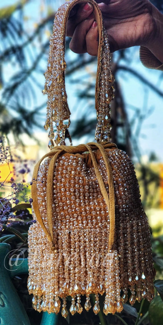 Ogaan pastel Crystal potlis with handle - Tareyaa