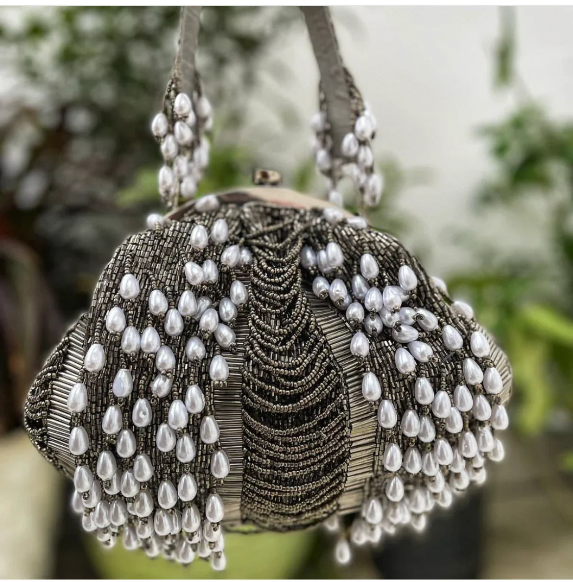 Batua Bag - Pearl Grey Drop Batua