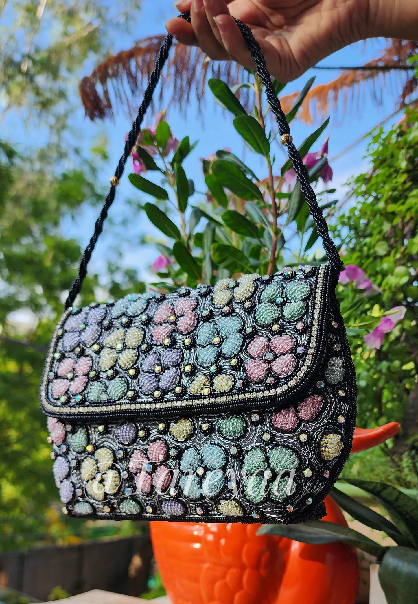 Poppy designer floral bag - Tareyaa