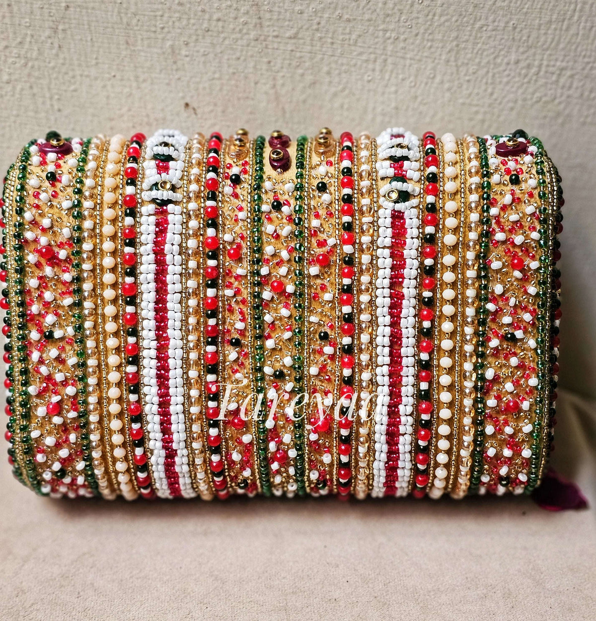 Clutch - Sufi Pastel Fold Bag with side - Tareyaa