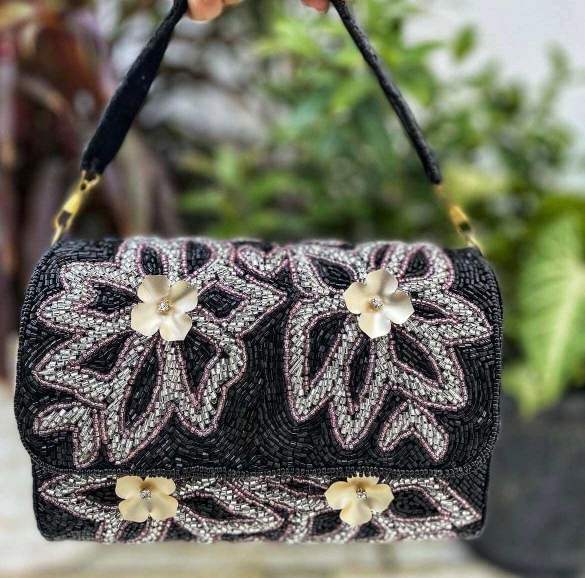 Euphoria | Black & Silver Evening Party Bag