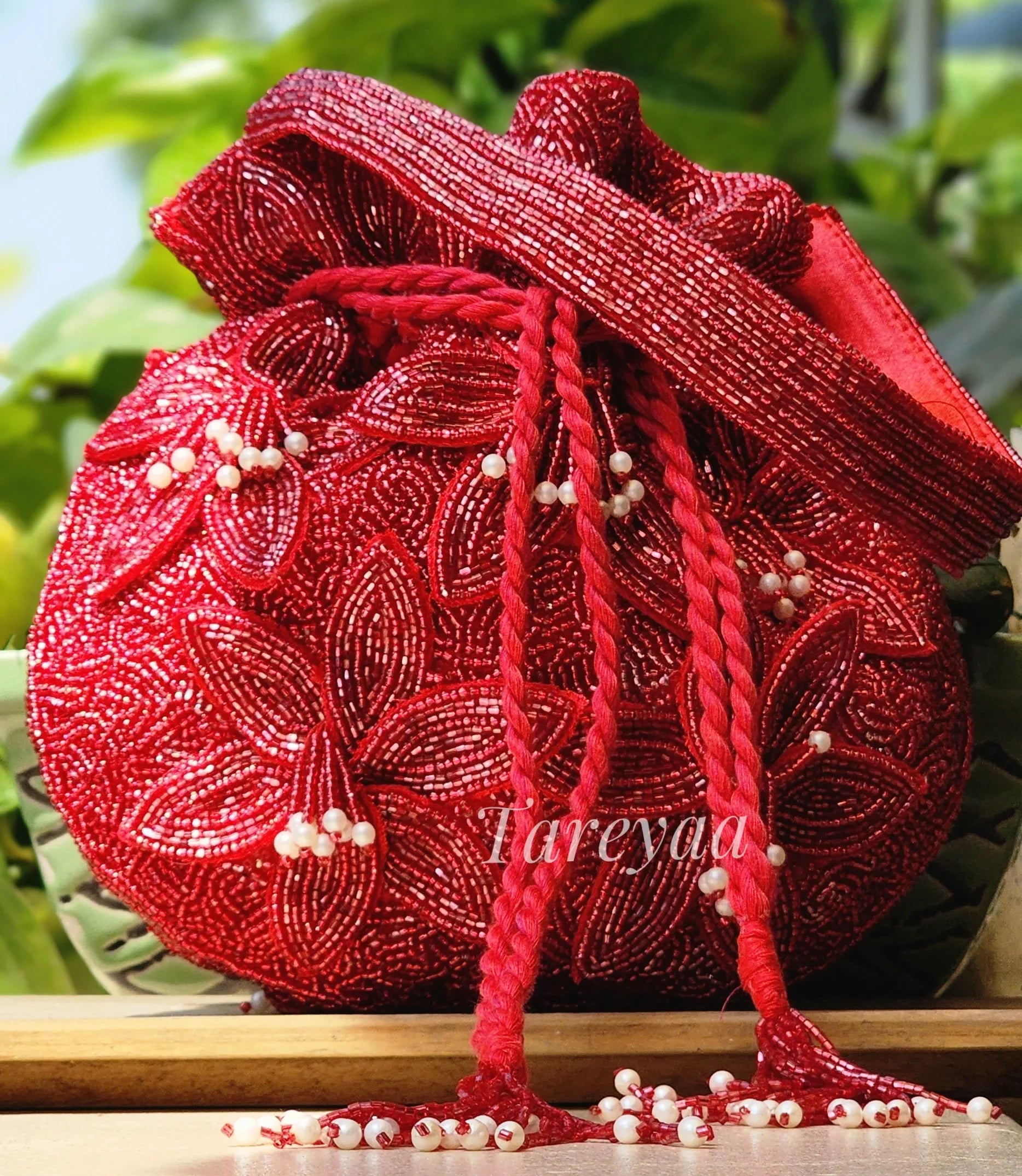 Potli - Noor-e-Gulab Red Potli - Tareyaa