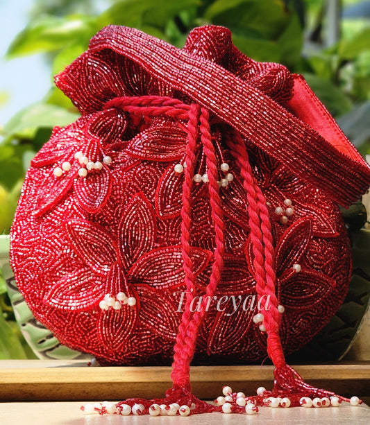 Potli - Noor-e-Gulab Red Potli - Tareyaa