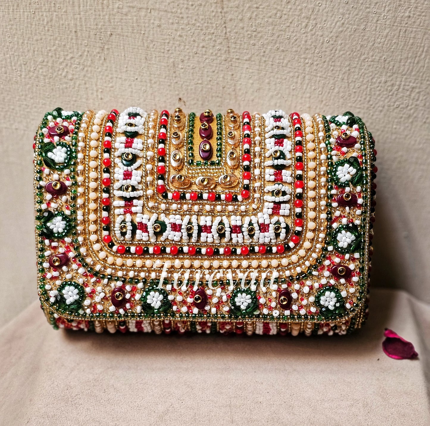 Clutch - Sufi Pastel Fold Bag with side - Tareyaa