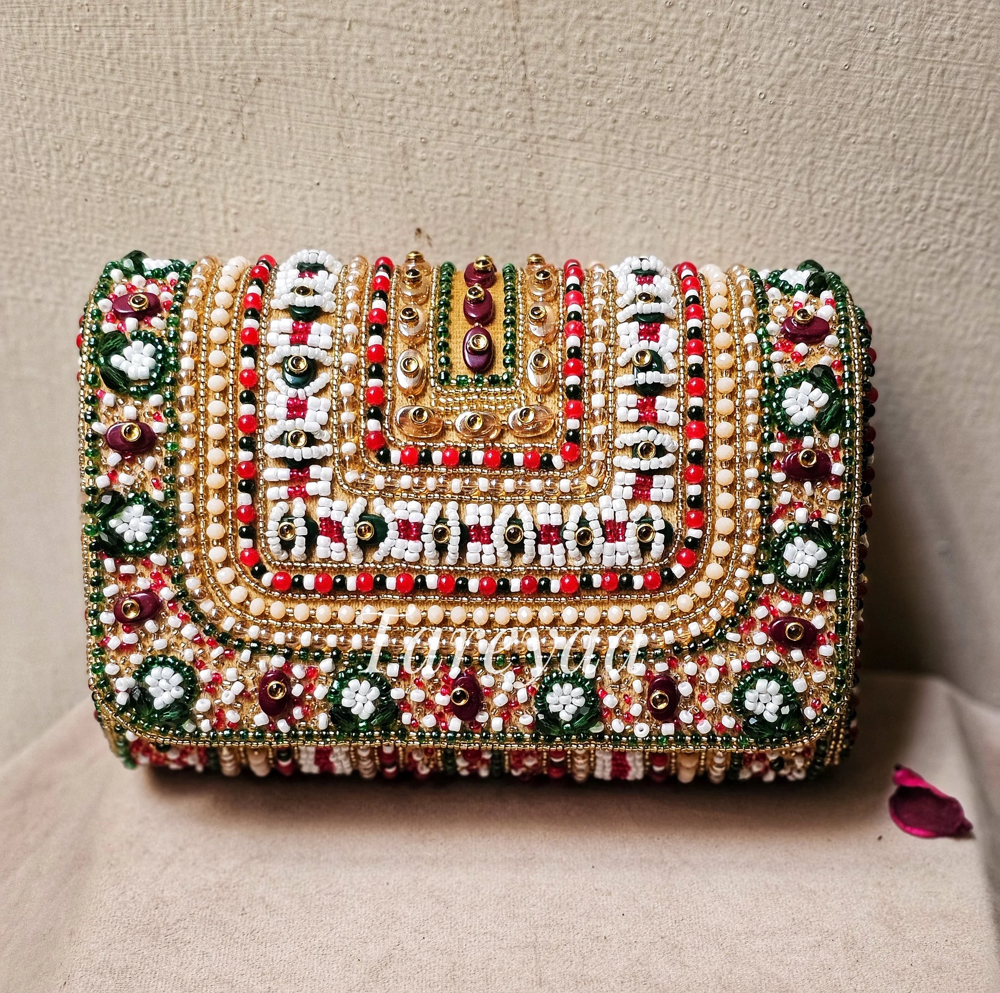 Clutch - Sufi Pastel Fold Bag with side - Tareyaa