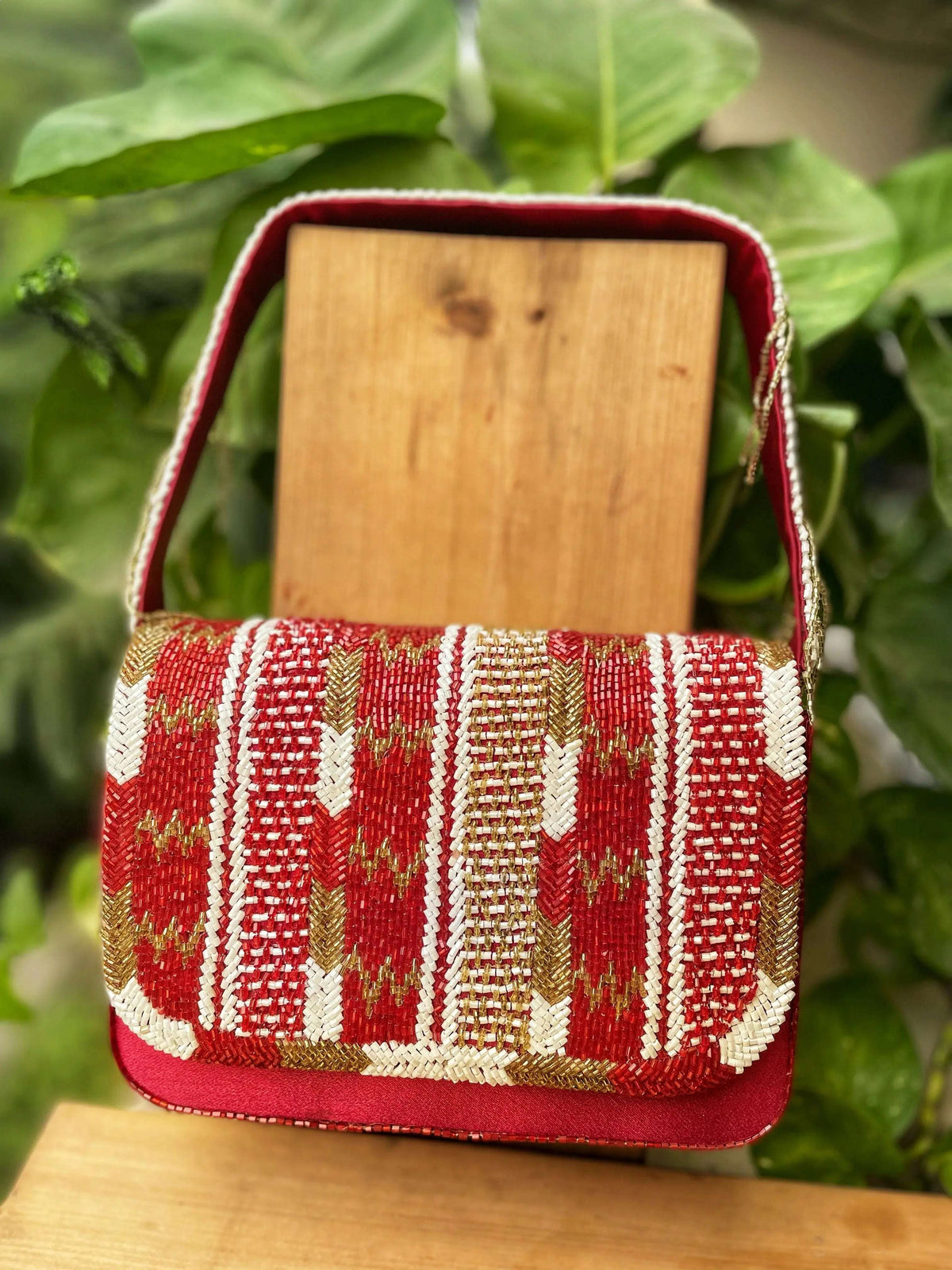 Aztec Sling bohemian bag with handle - Tareyaa