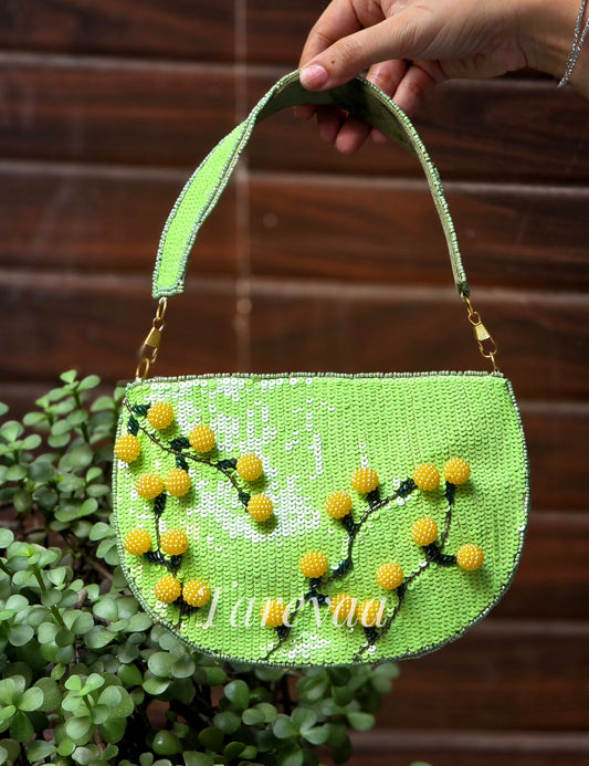 Lemon Bloom Bag | Handcrafted Yellow Shoulder Bag