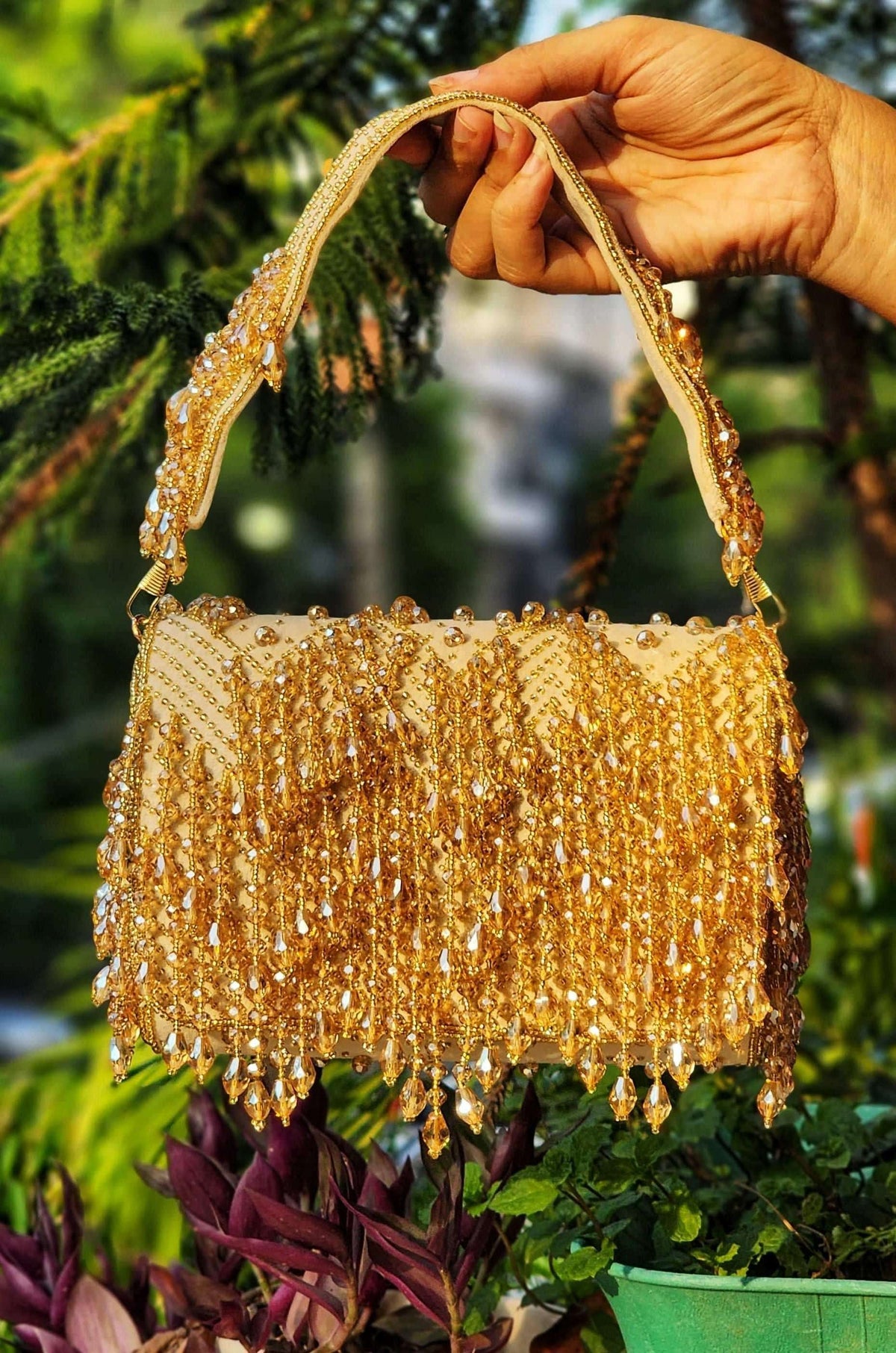 Bomba flapover beadbag with handle - Tareyaa