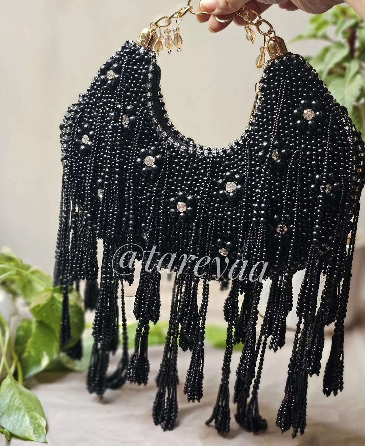 Dubai Pearl Moonbag with clip - Tareyaa