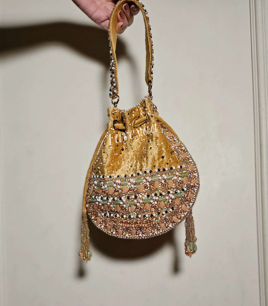 Pastel beige potli- Saanjh - Tareyaa