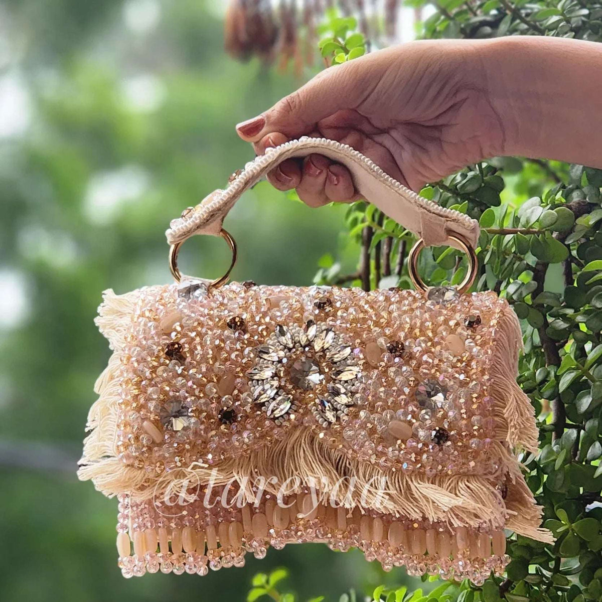 Tareyaa - Foldbag - Awestruck Beige Foldbag with Sling