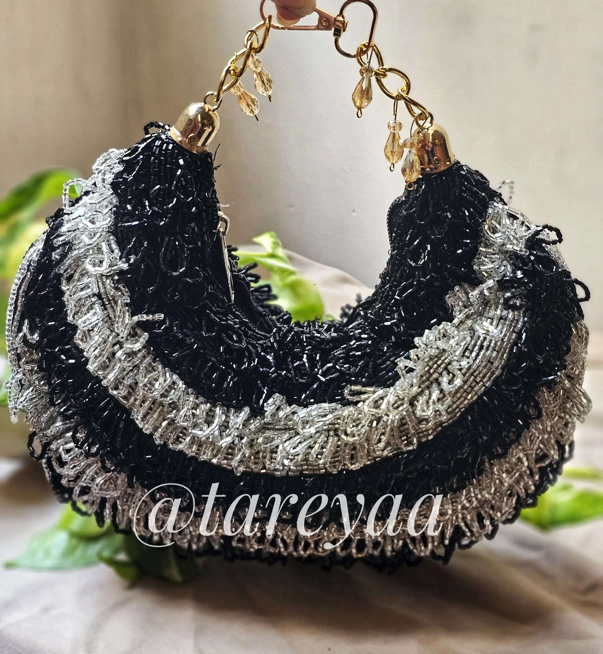Mohey Crescent Party Bag with clip - Tareyaa