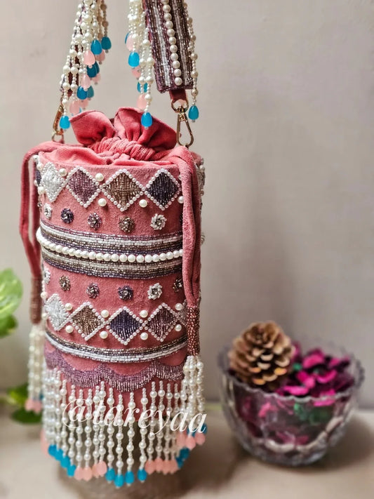 Reet Bucket Blush pink Bag - Tareyaa