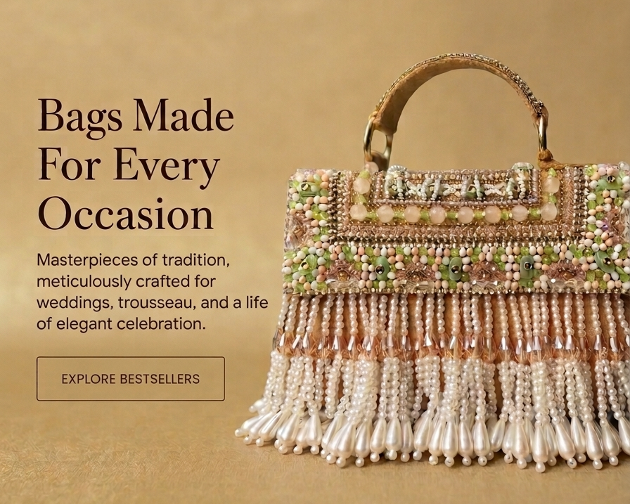 Tareyaa handcrafted potli bags and clutches for Indian weddings